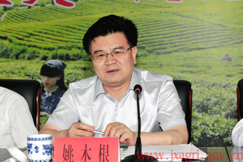 江西省政府副省长姚木根在会上讲话